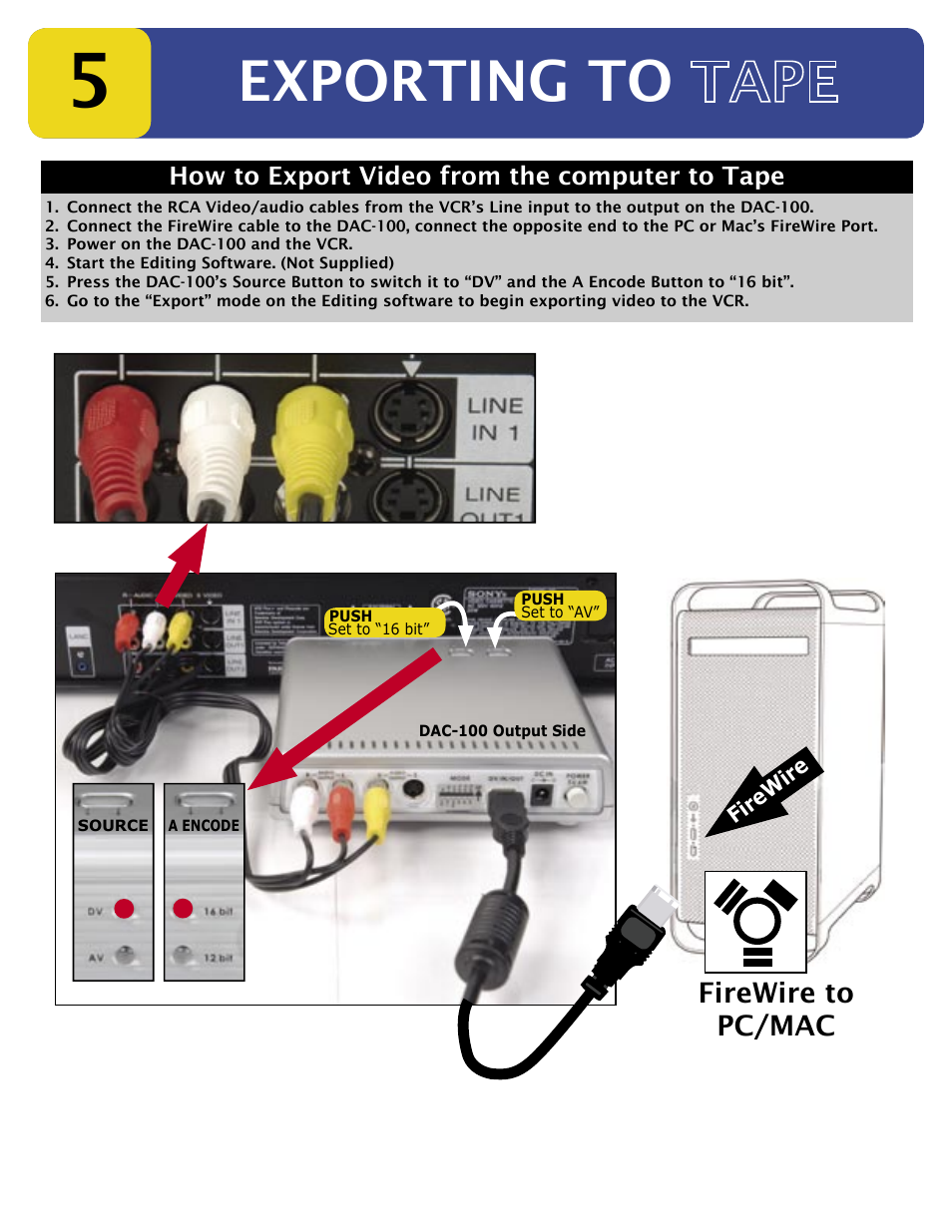 Exporting to | Datavideo Digital Video Converter DAC-100 User Manual | Page 5 / 12