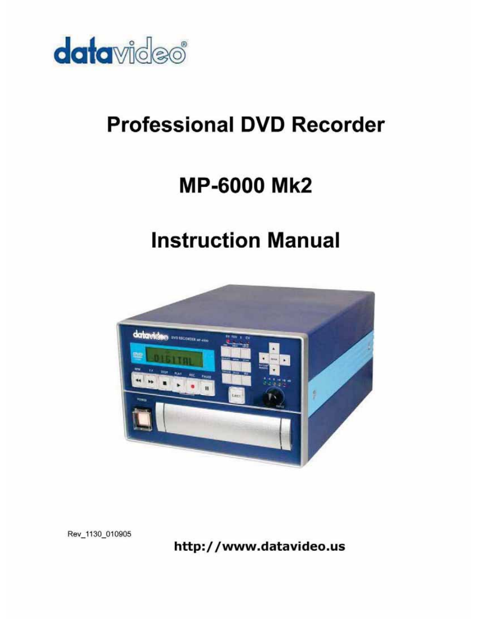 Datavideo MP-6000 Mk2 User Manual | 49 pages