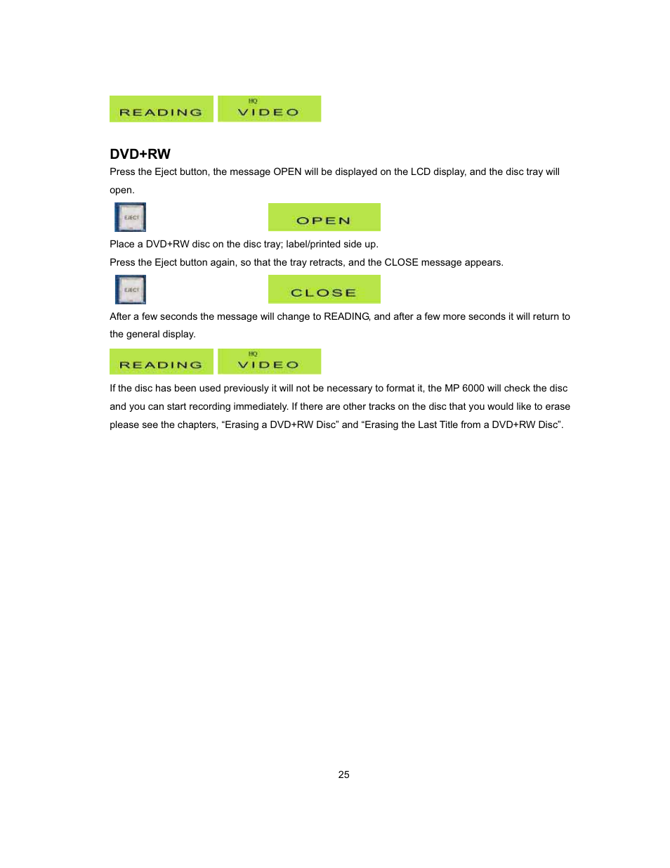 Dvd+rw | Datavideo MP-6000 Mk2 User Manual | Page 26 / 49