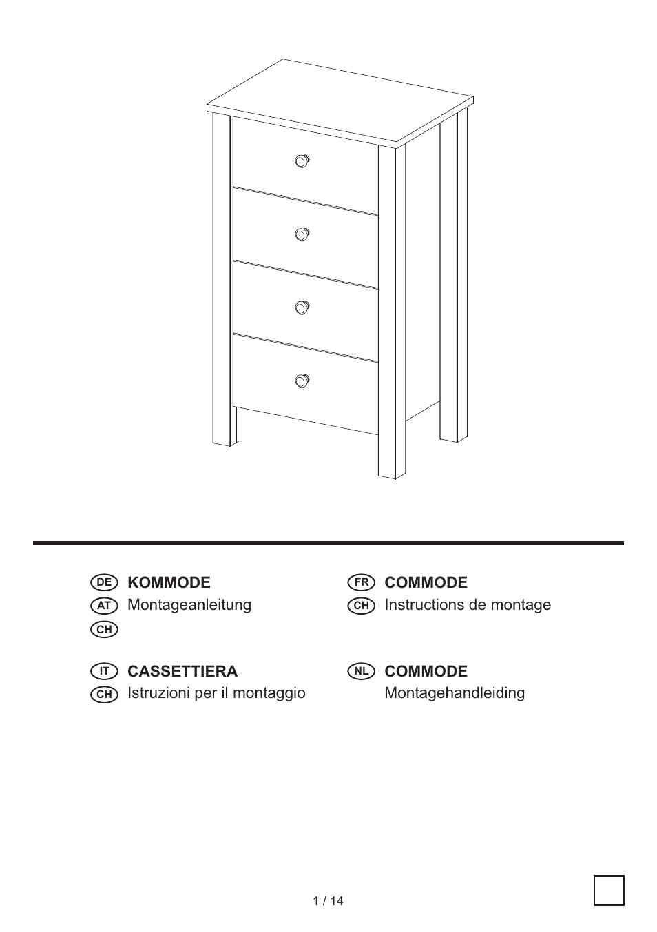 Livarno CHEST OF DRAWERS User Manual | 14 pages