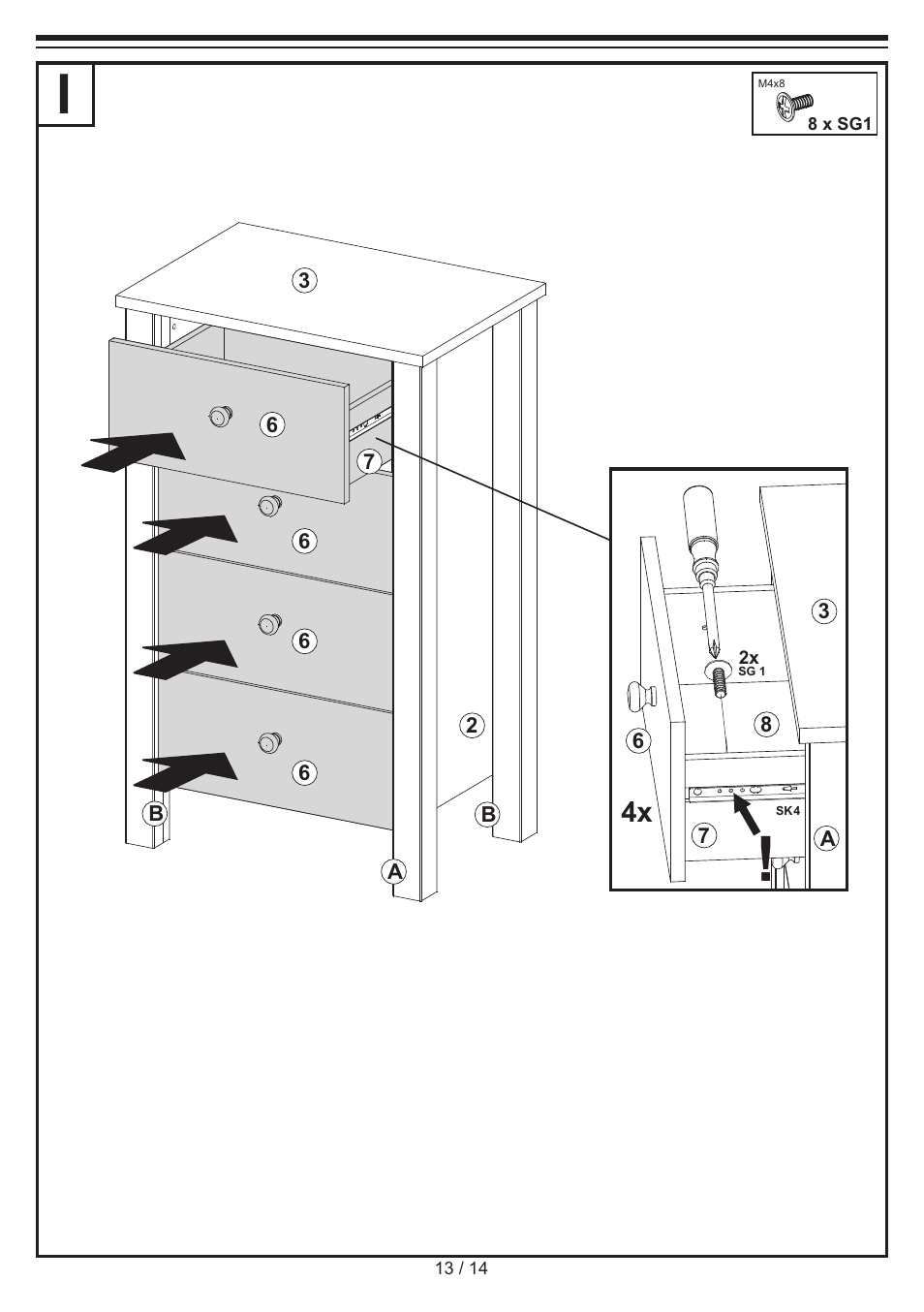 Livarno CHEST OF DRAWERS User Manual | Page 13 / 14