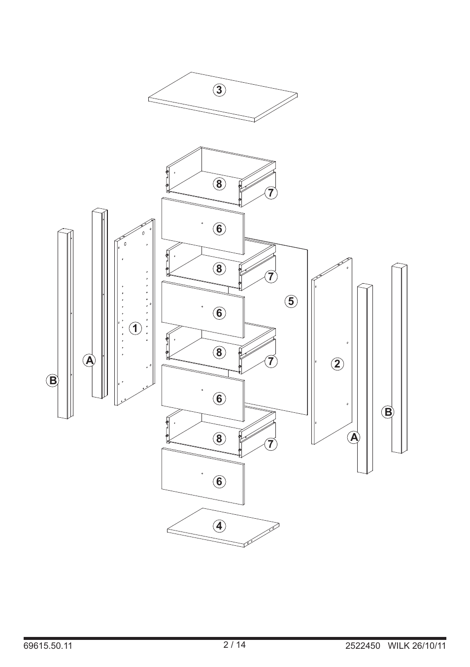 Livarno CHEST OF DRAWERS User Manual | Page 2 / 14