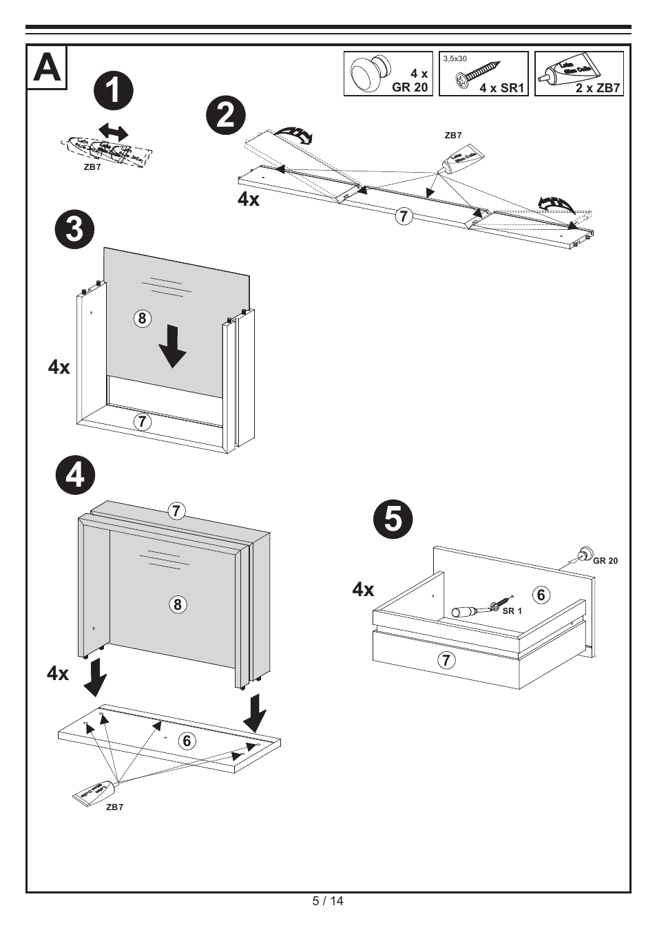 Livarno CHEST OF DRAWERS User Manual | Page 5 / 14