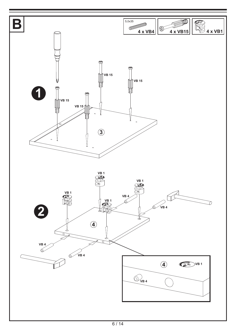 Livarno CHEST OF DRAWERS User Manual | Page 6 / 14