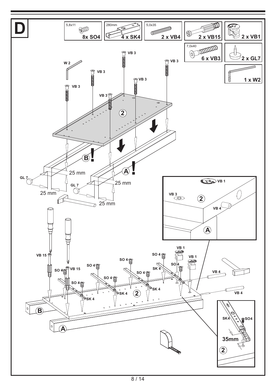 Ab 2 2 2 a | Livarno CHEST OF DRAWERS User Manual | Page 8 / 14