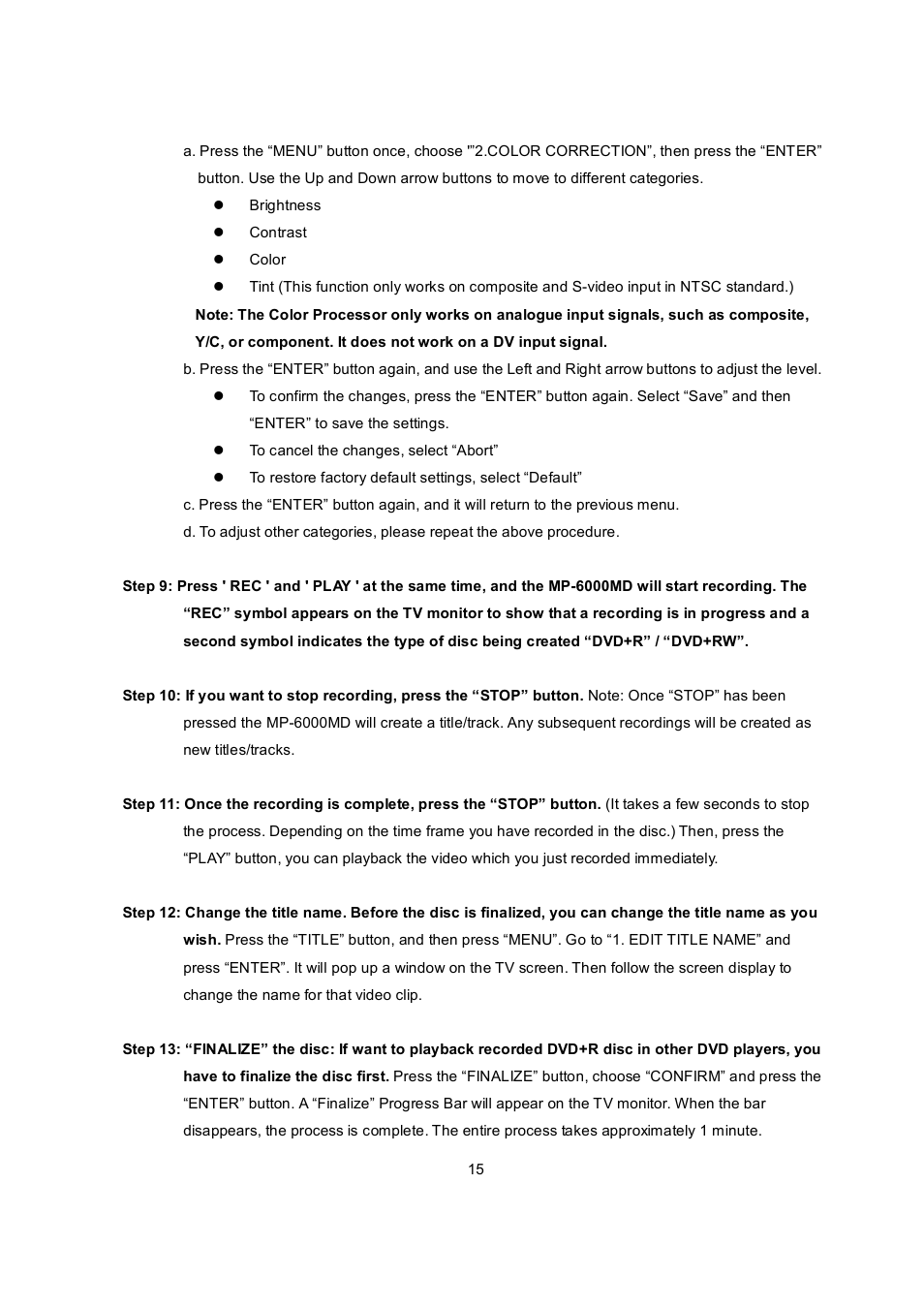 Datavideo MP6000MD User Manual | Page 16 / 49