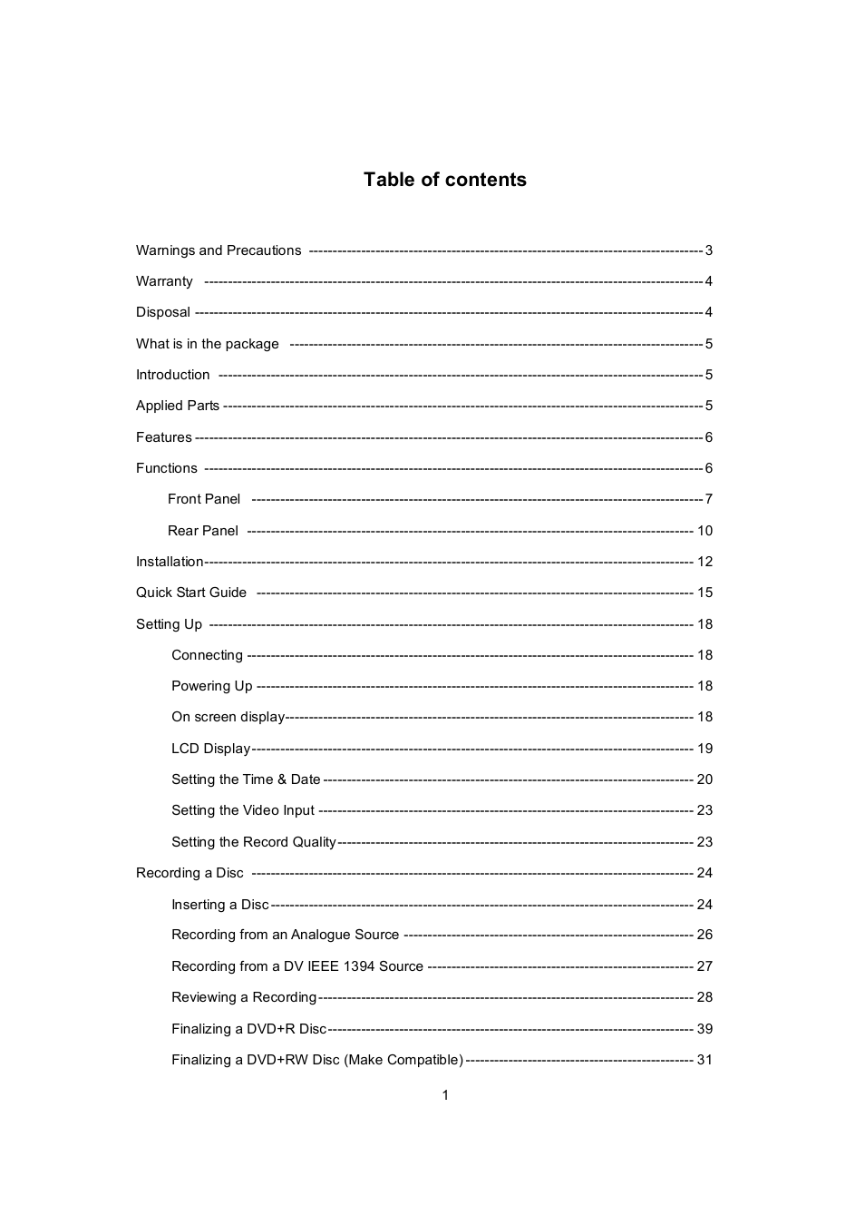 Datavideo MP6000MD User Manual | Page 2 / 49