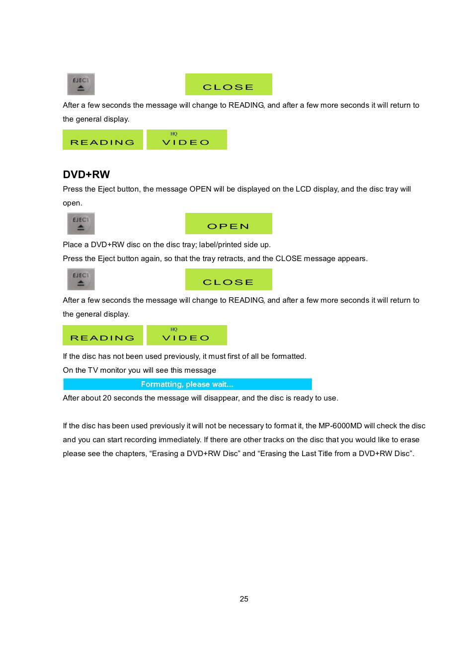 Dvd+rw | Datavideo MP6000MD User Manual | Page 26 / 49