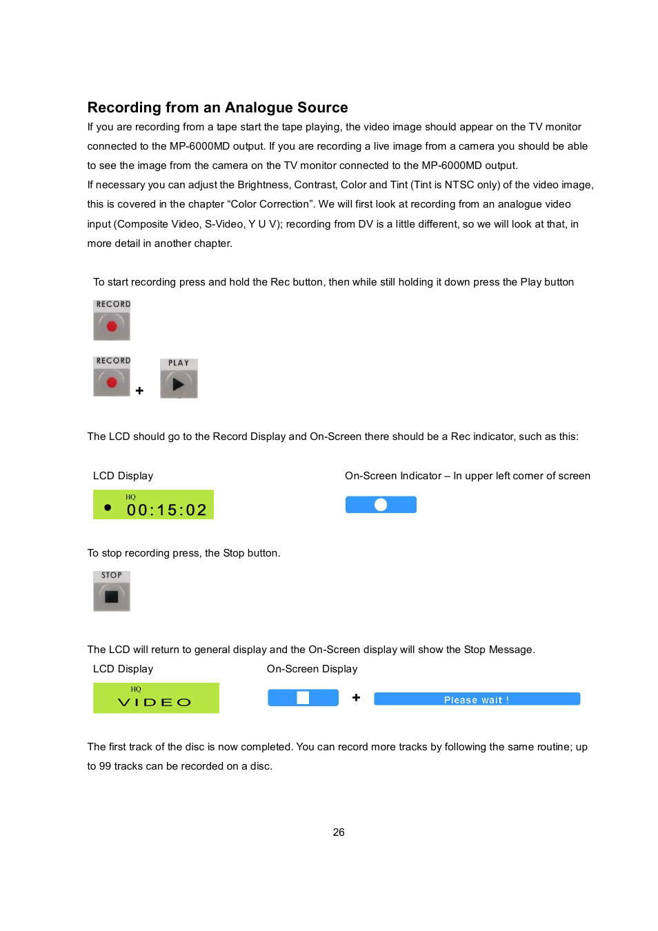 Recording from an analogue source | Datavideo MP6000MD User Manual | Page 27 / 49