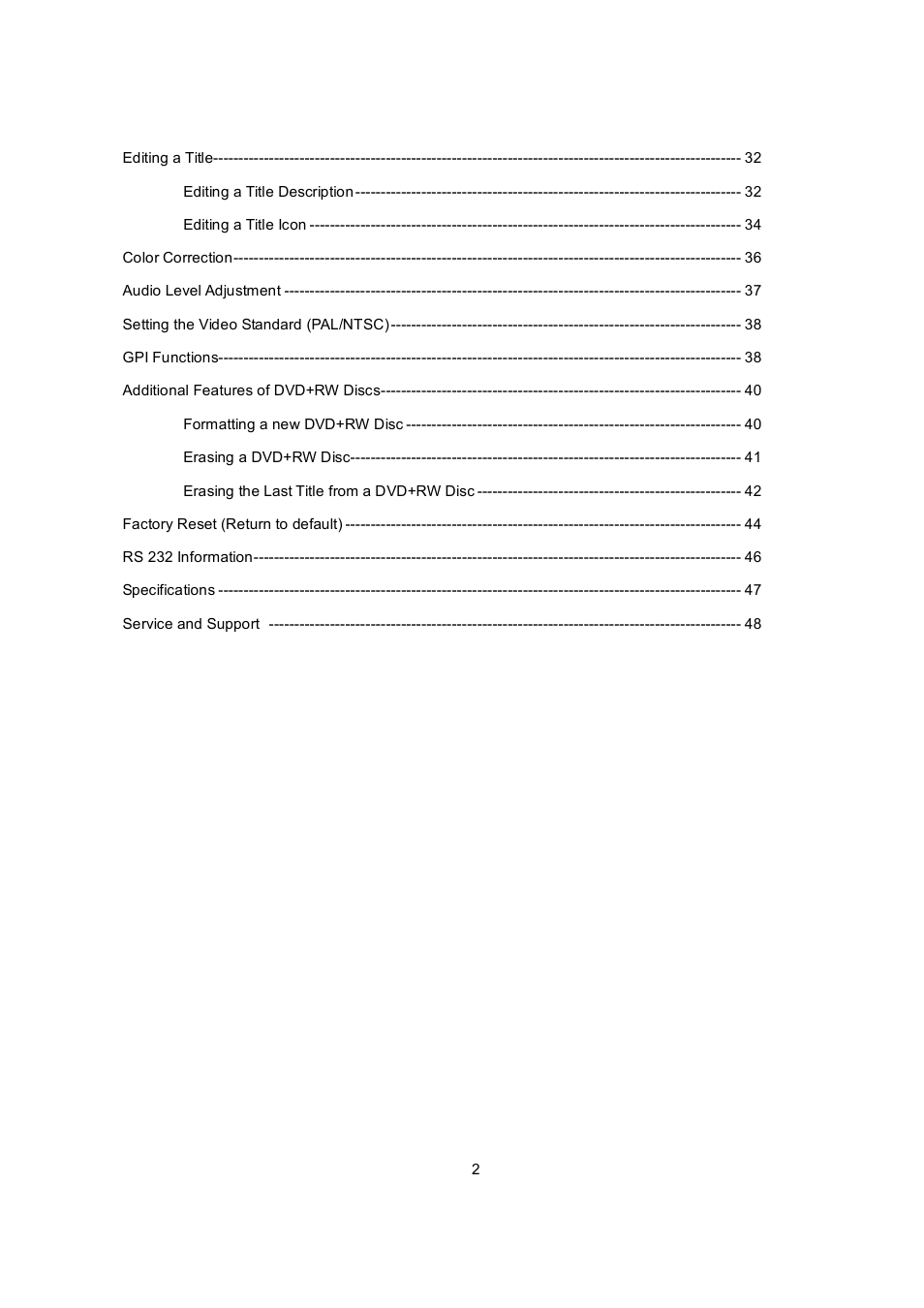 Datavideo MP6000MD User Manual | Page 3 / 49