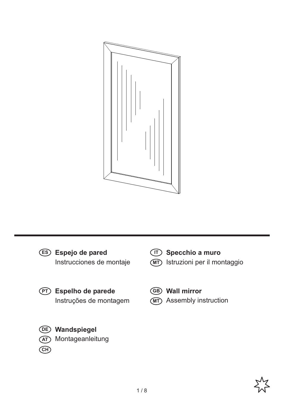 Livarno WALL MIRROR User Manual | 8 pages