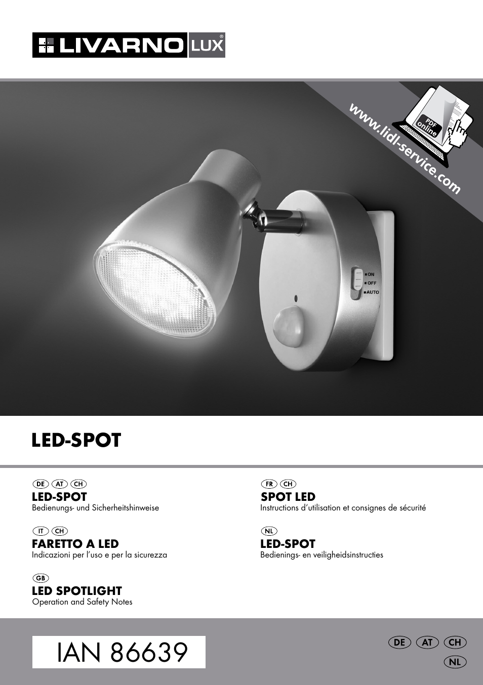 Livarno LED SPOTLIGHT User Manual | 25 pages