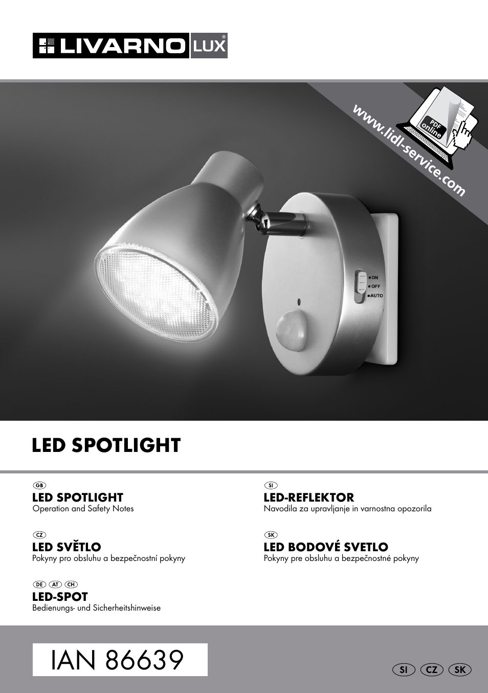 Livarno LED SPOTLIGHT User Manual | 25 pages