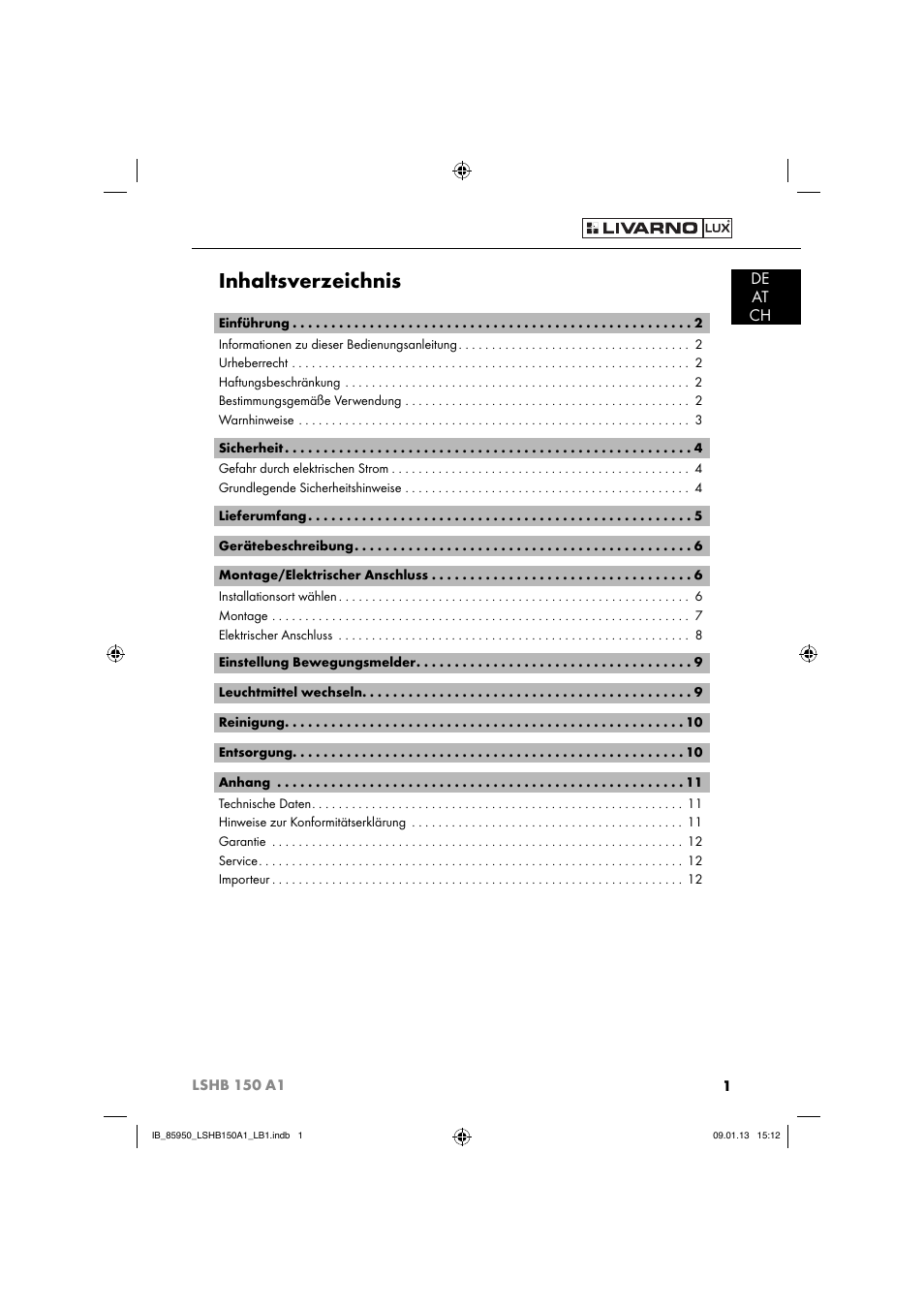 Livarno LSHB 150 A1 User Manual | Page 4 / 64