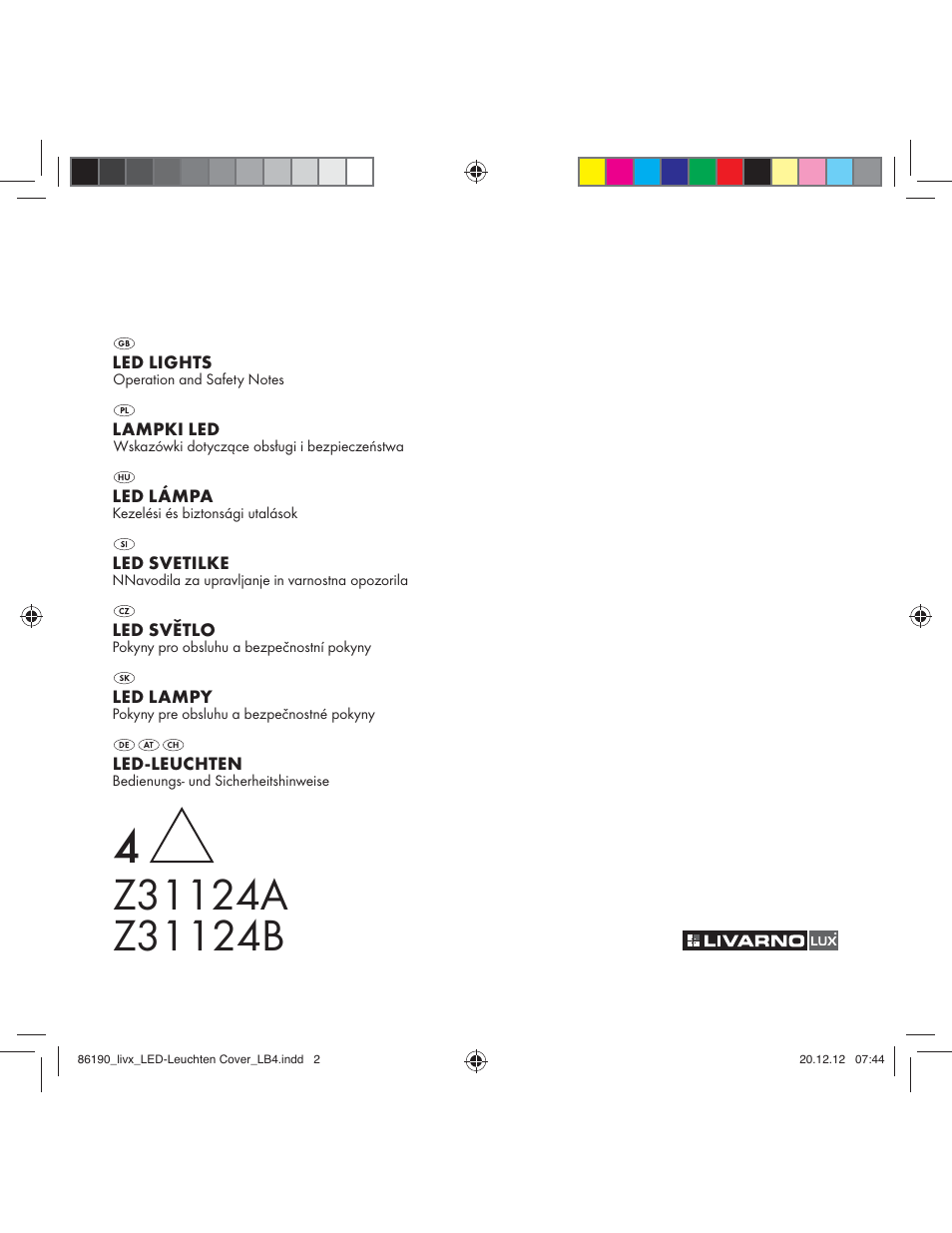 Livarno Z31124A Z31124B User Manual | 37 pages