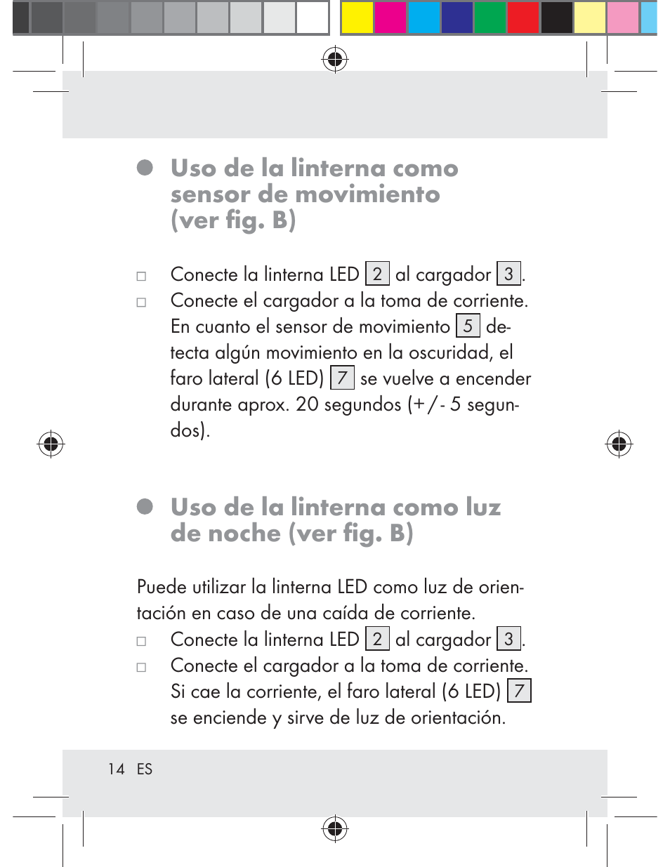 Uso de la linterna como luz de noche (ver ﬁg. b) | Livarno Z31330-BS User Manual | Page 14 / 65