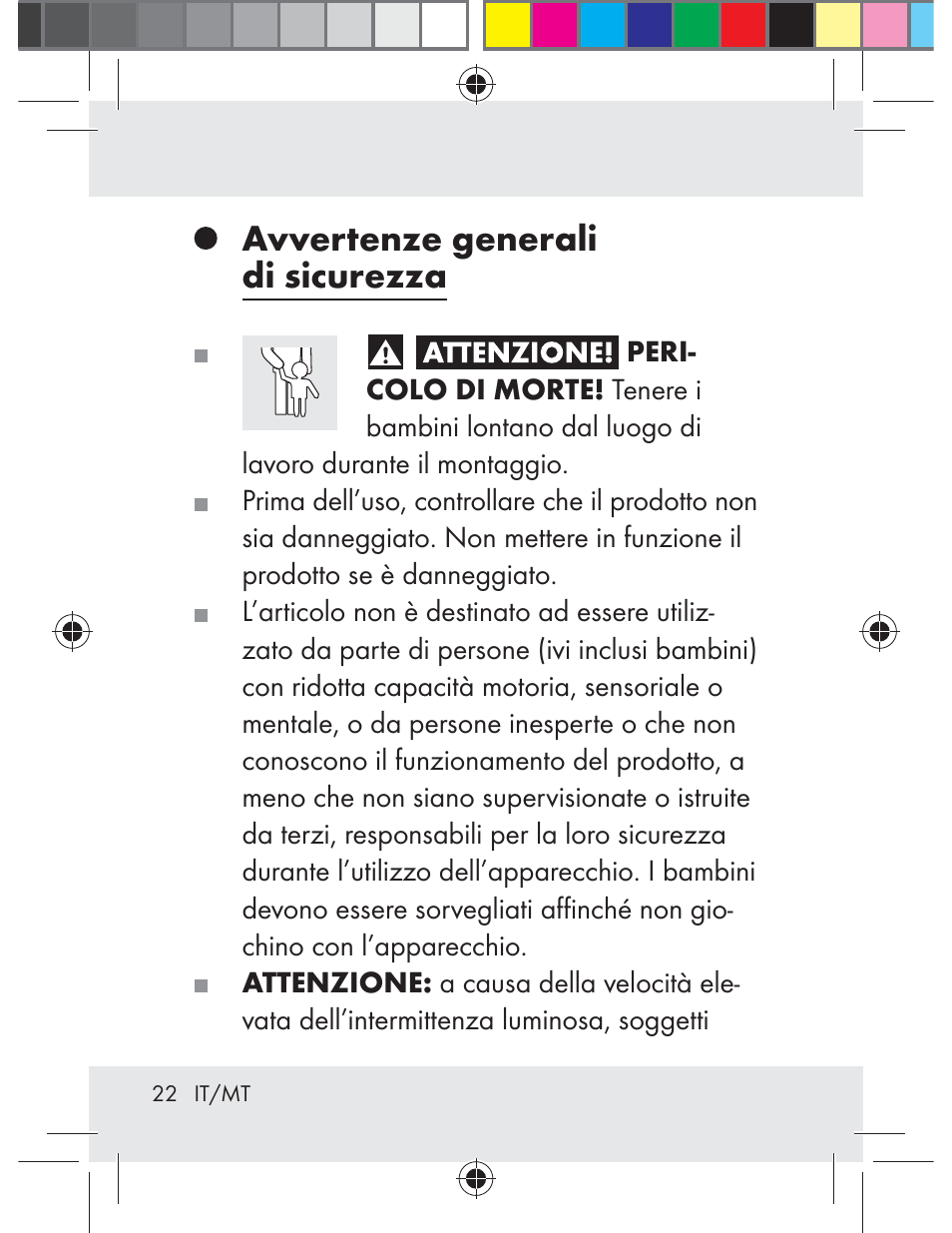 Avvertenze generali di sicurezza | Livarno Z31330-BS User Manual | Page 22 / 65