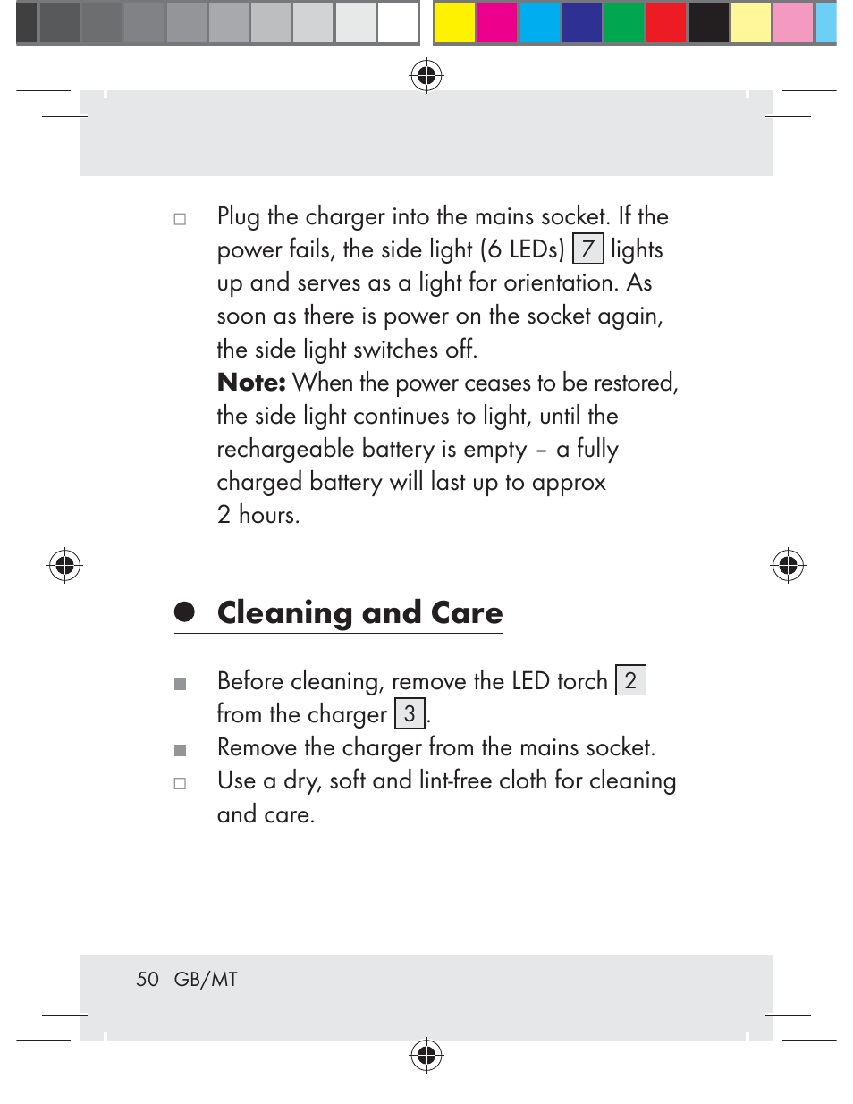 Cleaning and care | Livarno Z31330-BS User Manual | Page 50 / 65