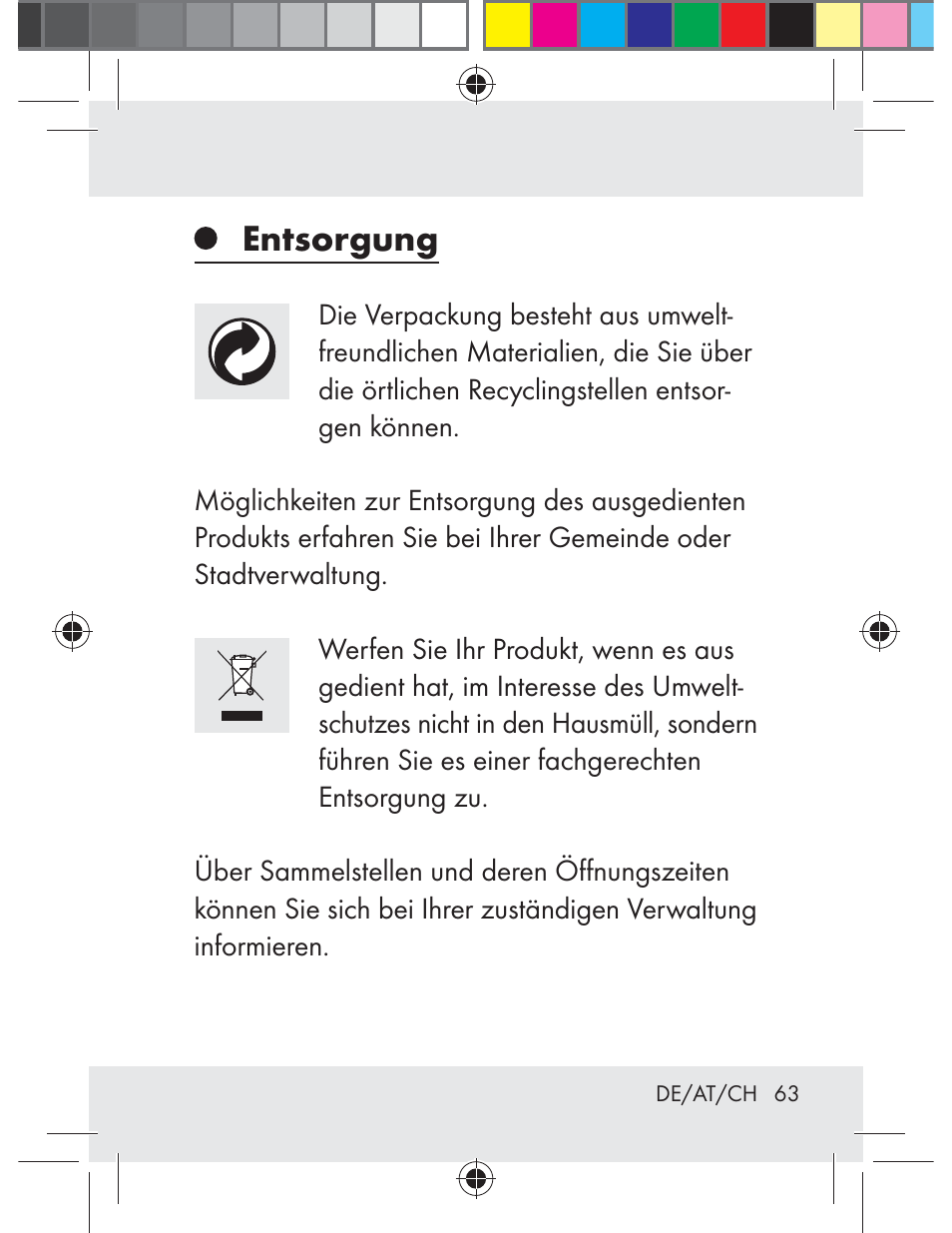 Entsorgung | Livarno Z31330-BS User Manual | Page 63 / 65