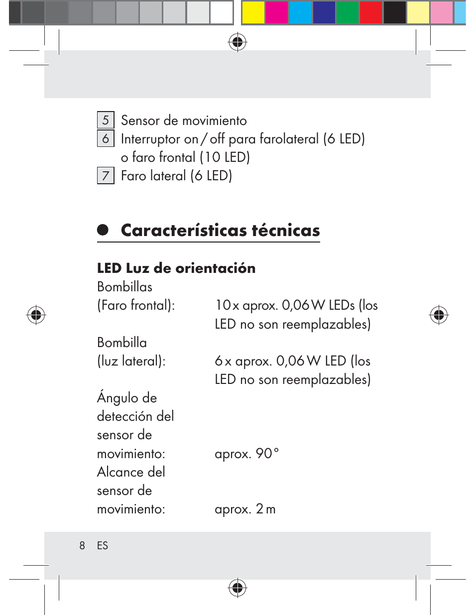 Características técnicas | Livarno Z31330-BS User Manual | Page 8 / 65