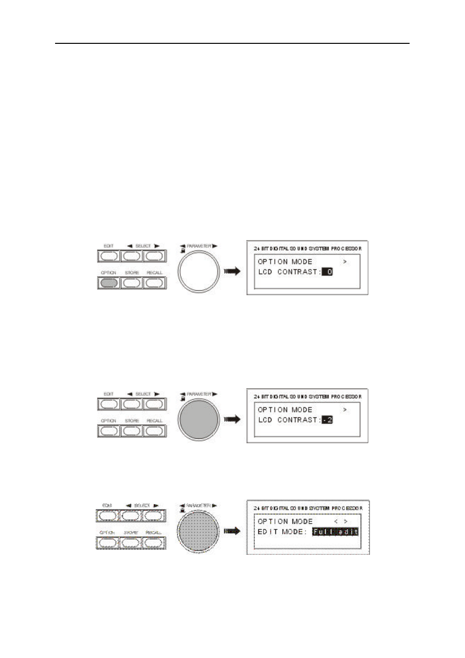 Option functions | Dynacord DSP 244 User Manual | Page 36 / 51