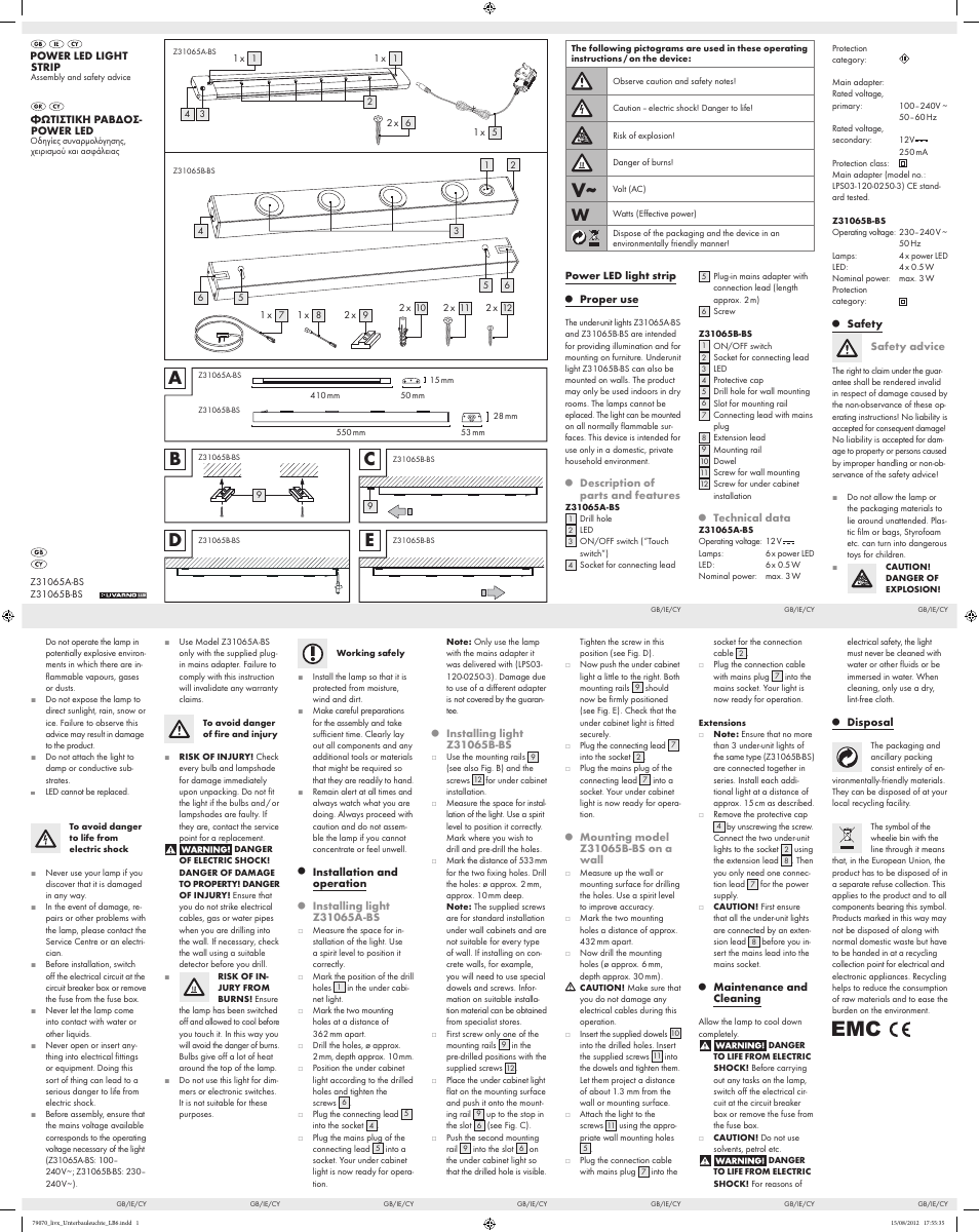 Livarno Z31065A-BS Z31065B-BS User Manual | 2 pages