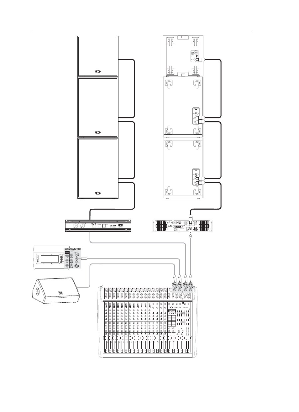Aufbaubeispiele | Dynacord Compact Mixing System 1600 User Manual | Page 50 / 80