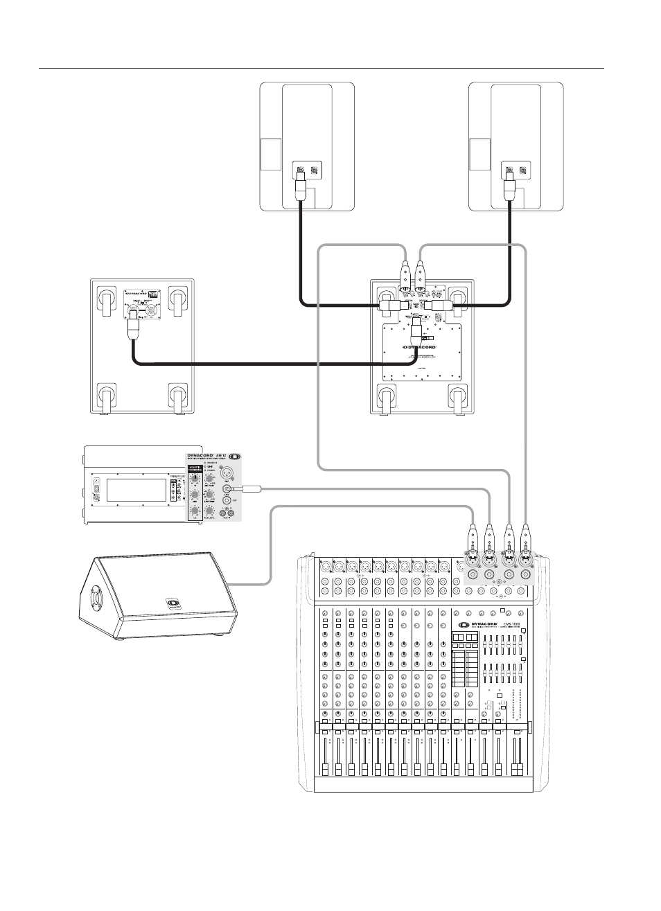 Exemples d‘installation | Dynacord Compact Mixing System 1600 User Manual | Page 72 / 80