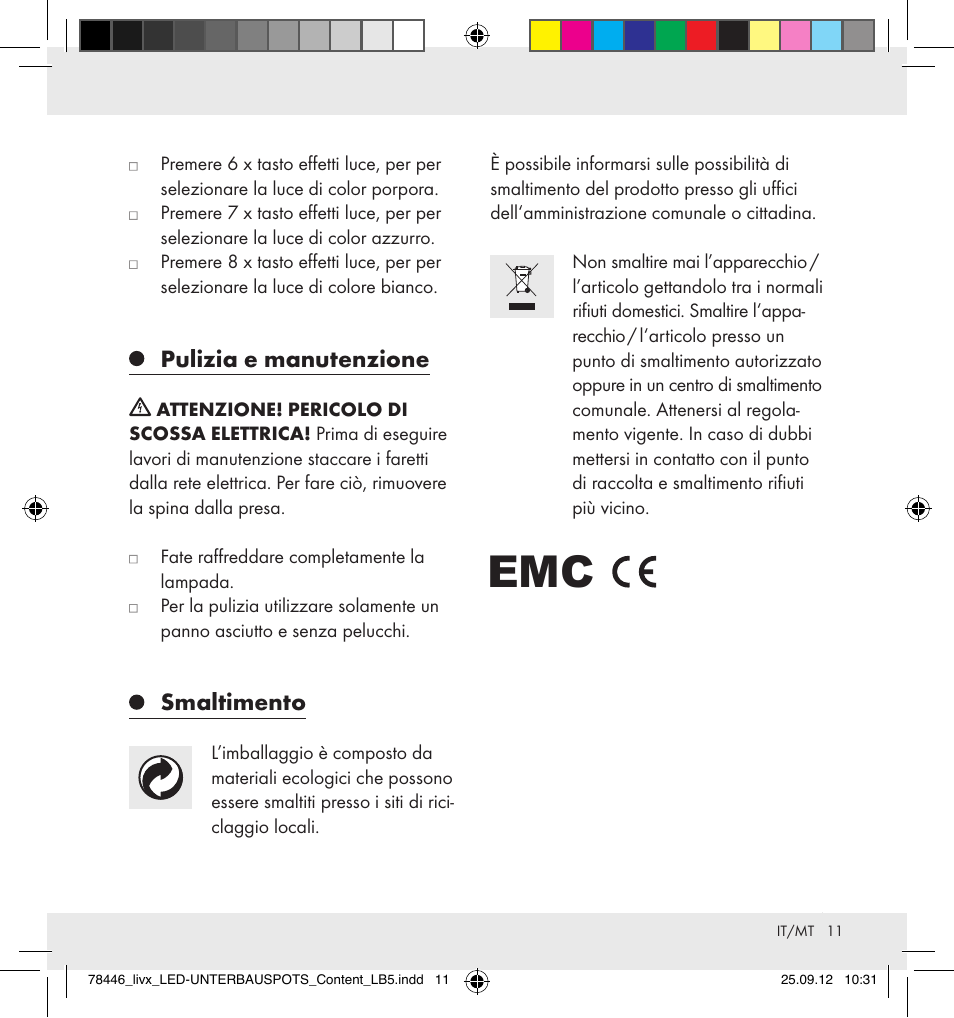 Pulizia e manutenzione, Smaltimento | Livarno Z31357-BS User Manual | Page 11 / 24