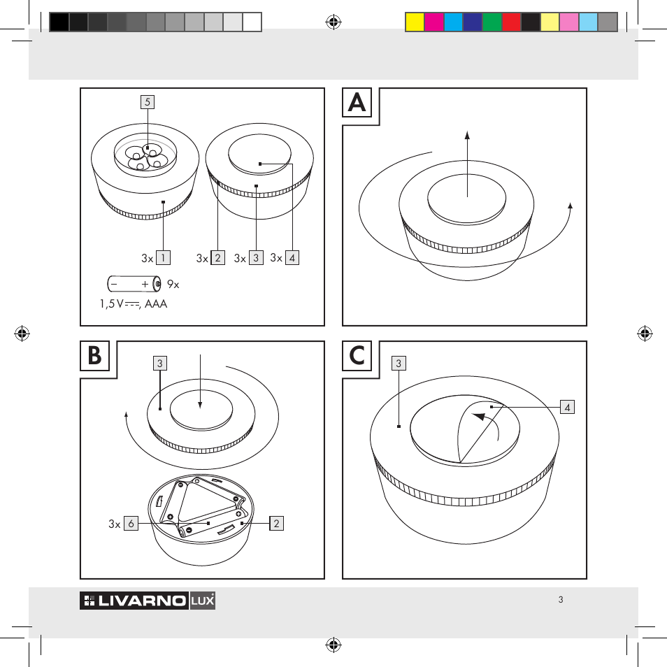 Ba c | Livarno Z29538A Z29538B User Manual | Page 3 / 19