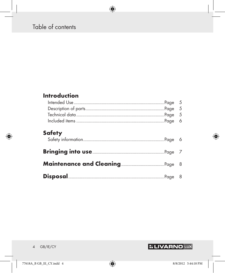 Livarno Z31303A-BS Z31303B-BS User Manual | Page 4 / 16