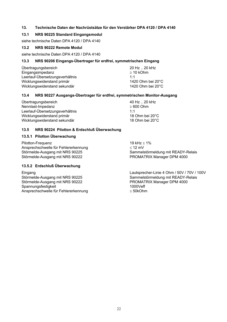 Dynacord DPA 4120 User Manual | Page 22 / 72
