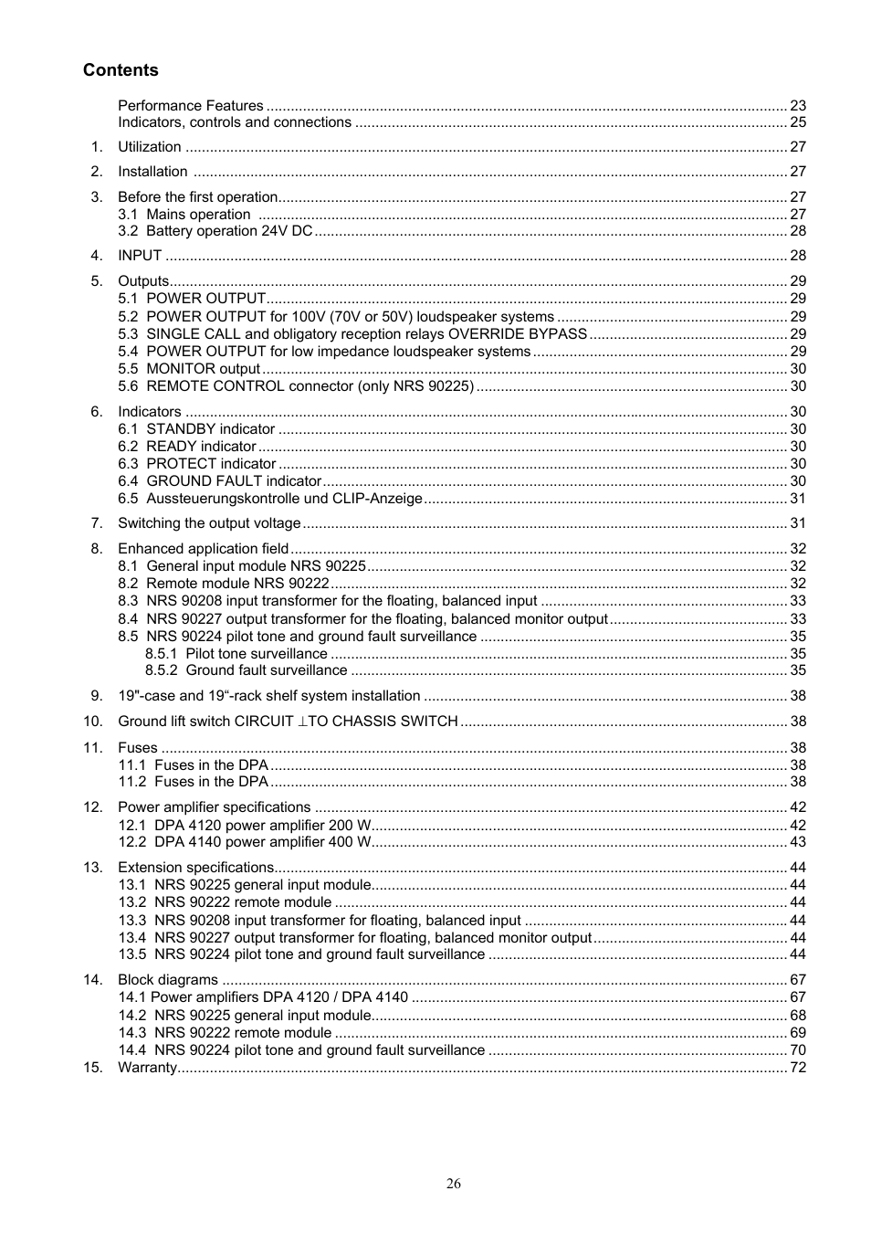 Dynacord DPA 4120 User Manual | Page 26 / 72