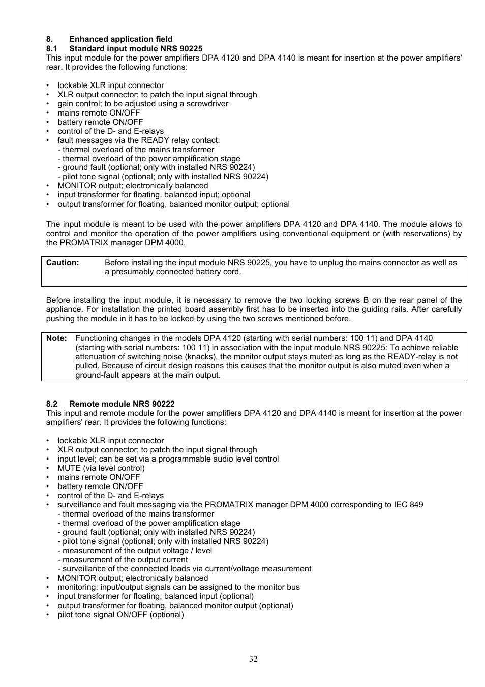 Dynacord DPA 4120 User Manual | Page 32 / 72