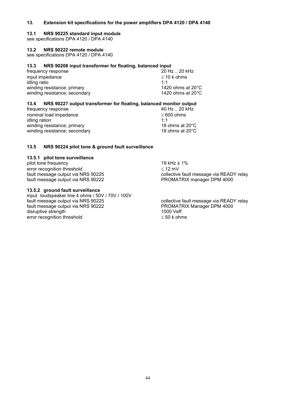 Dynacord DPA 4120 User Manual | Page 44 / 72