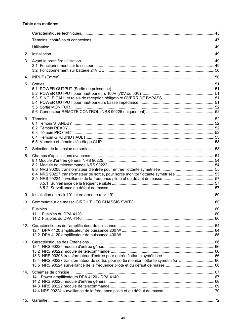 Dynacord DPA 4120 User Manual | Page 48 / 72