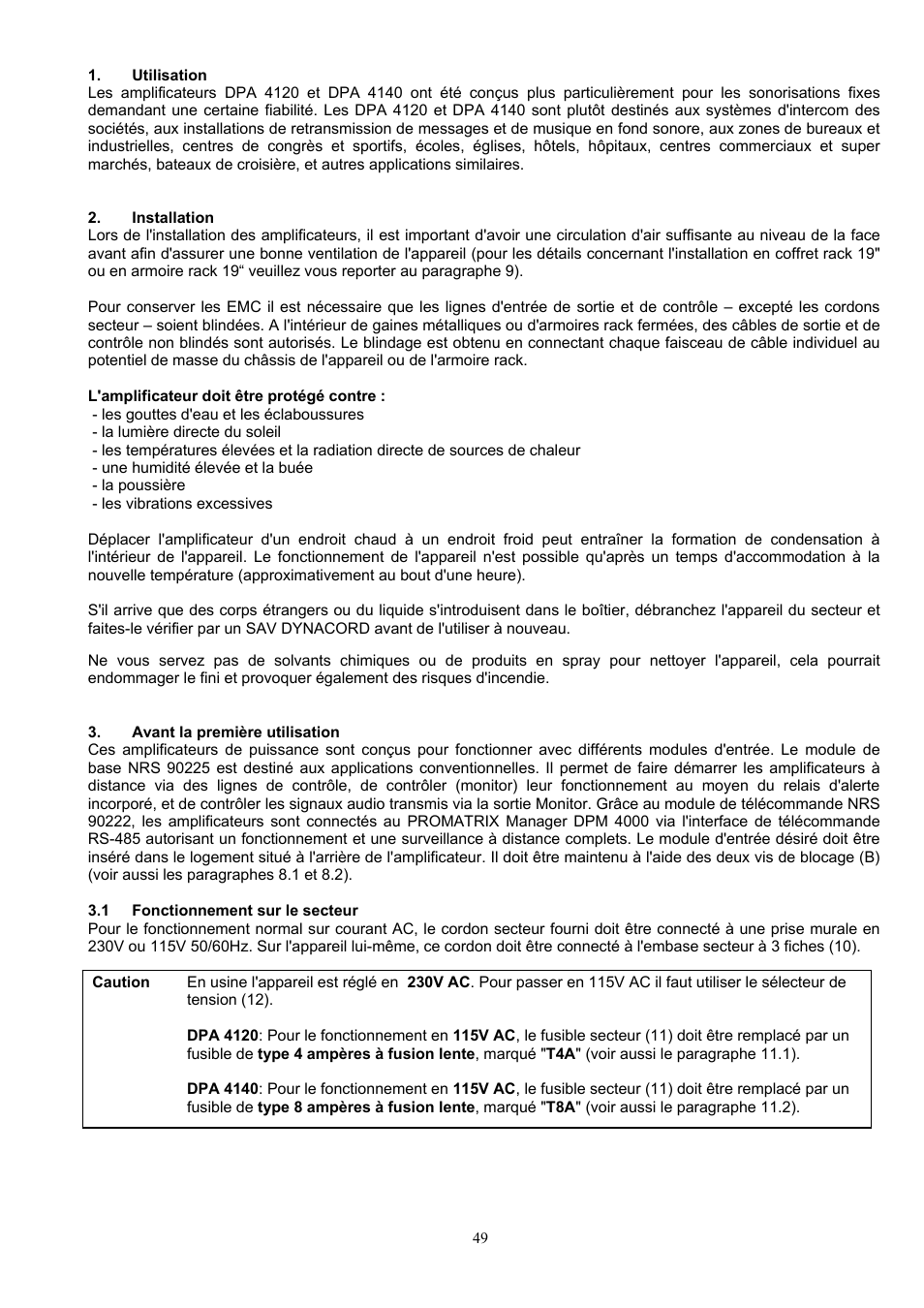 Dynacord DPA 4120 User Manual | Page 49 / 72