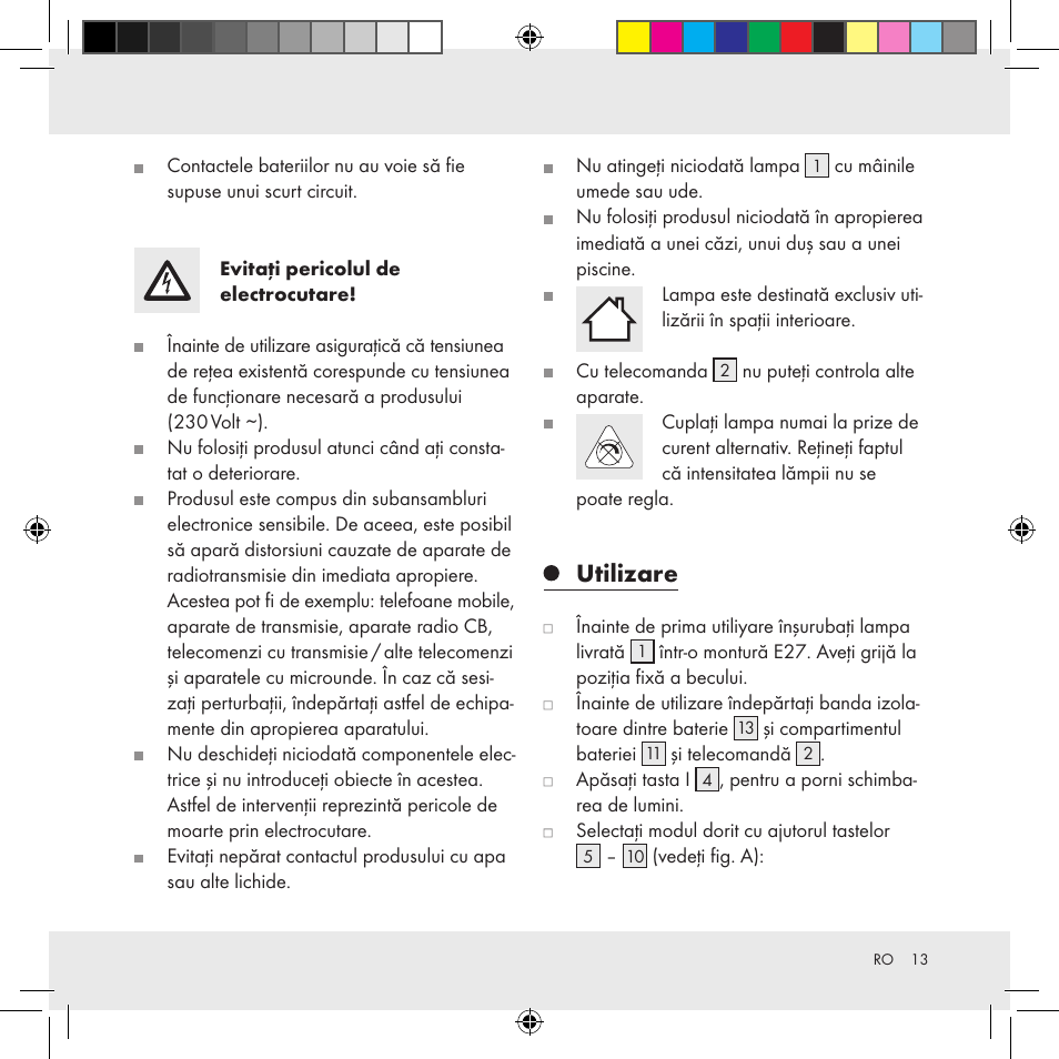 Utilizare | Livarno Z31336 User Manual | Page 13 / 16