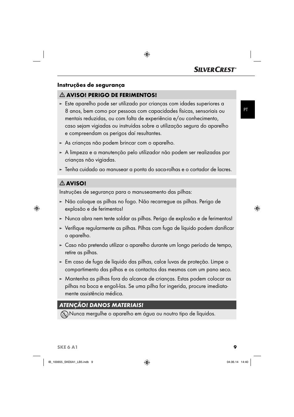 As crianças não podem brincar com o aparelho | Silvercrest SKE 6 A1 User Manual | Page 12 / 28