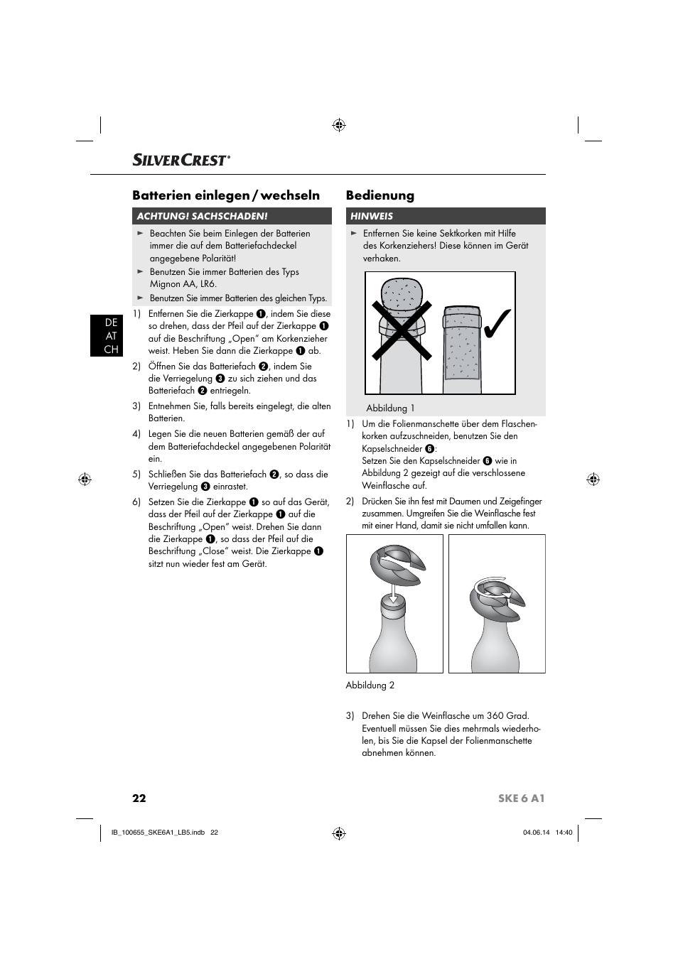 Silvercrest SKE 6 A1 User Manual | Page 25 / 28