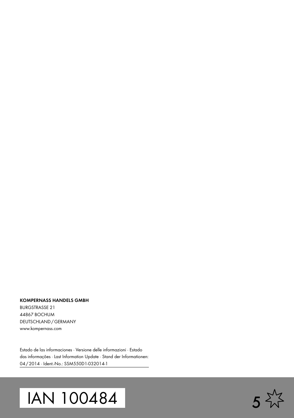 Silvercrest SSM 550 D1 User Manual | Page 63 / 63