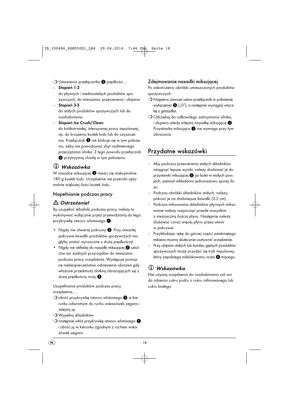 Przydatne wskazówki | Silvercrest SSM 550 D1 User Manual | Page 21 / 87