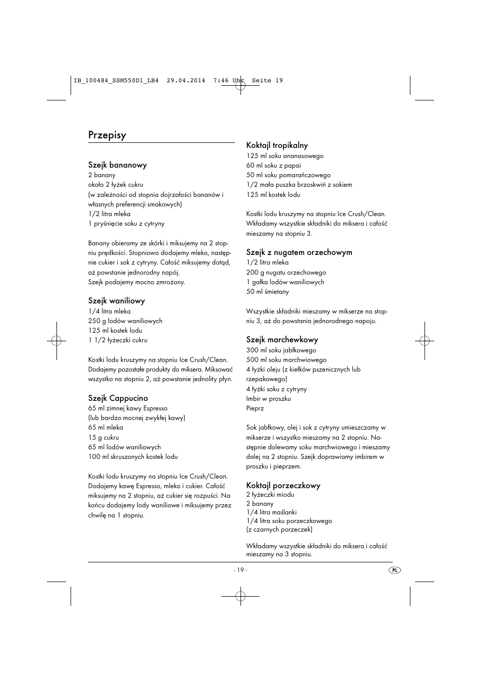 Przepisy | Silvercrest SSM 550 D1 User Manual | Page 22 / 87