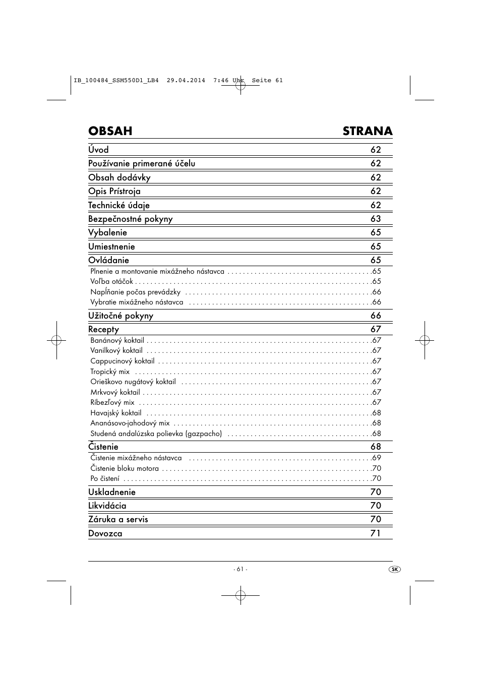 Silvercrest SSM 550 D1 User Manual | Page 64 / 87