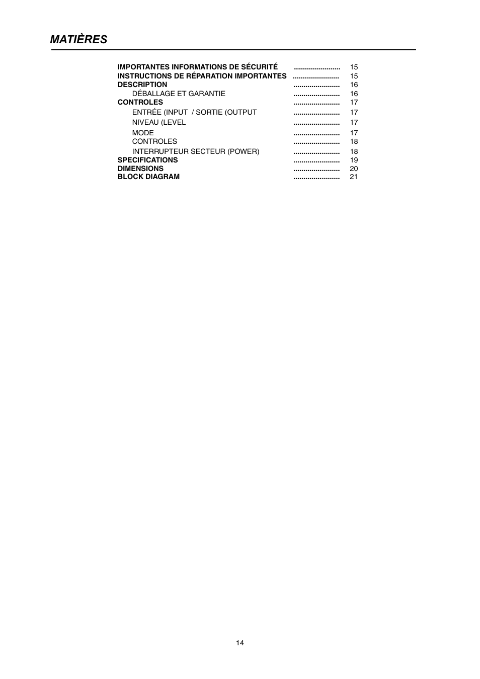 Dynacord M 15 User Manual | Page 14 / 24