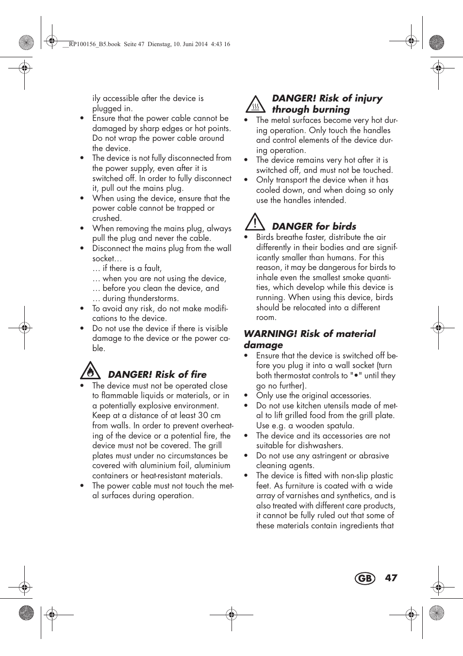 Silvercrest SKG 1700 A2 User Manual | Page 49 / 76