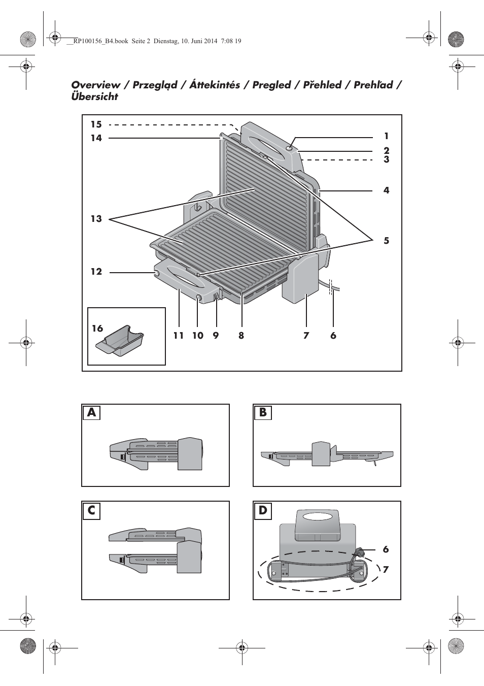Ab c d | Silvercrest SKG 1700 A2 User Manual | Page 3 / 100