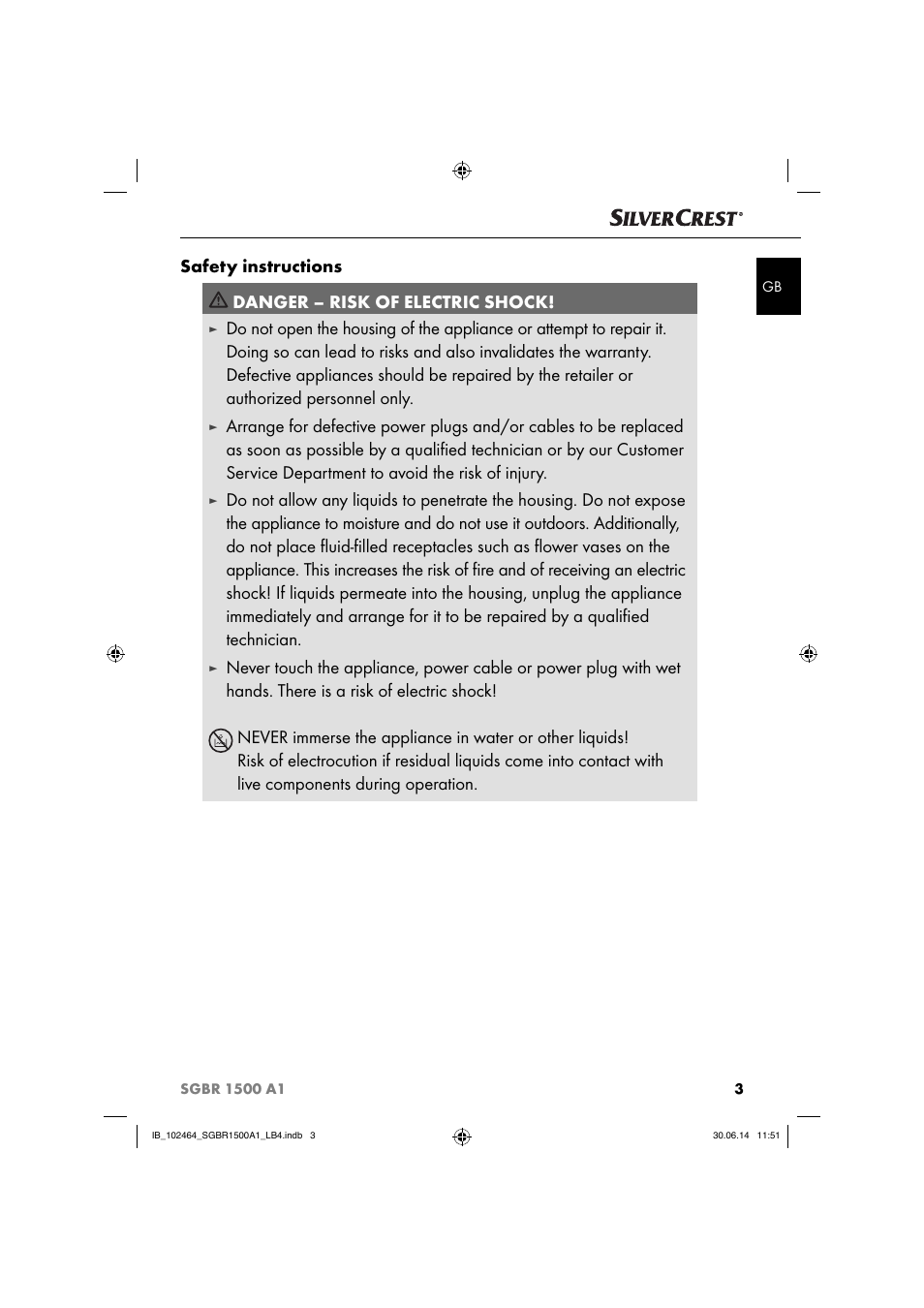 Silvercrest SGBR 1500 A1 User Manual | Page 6 / 88