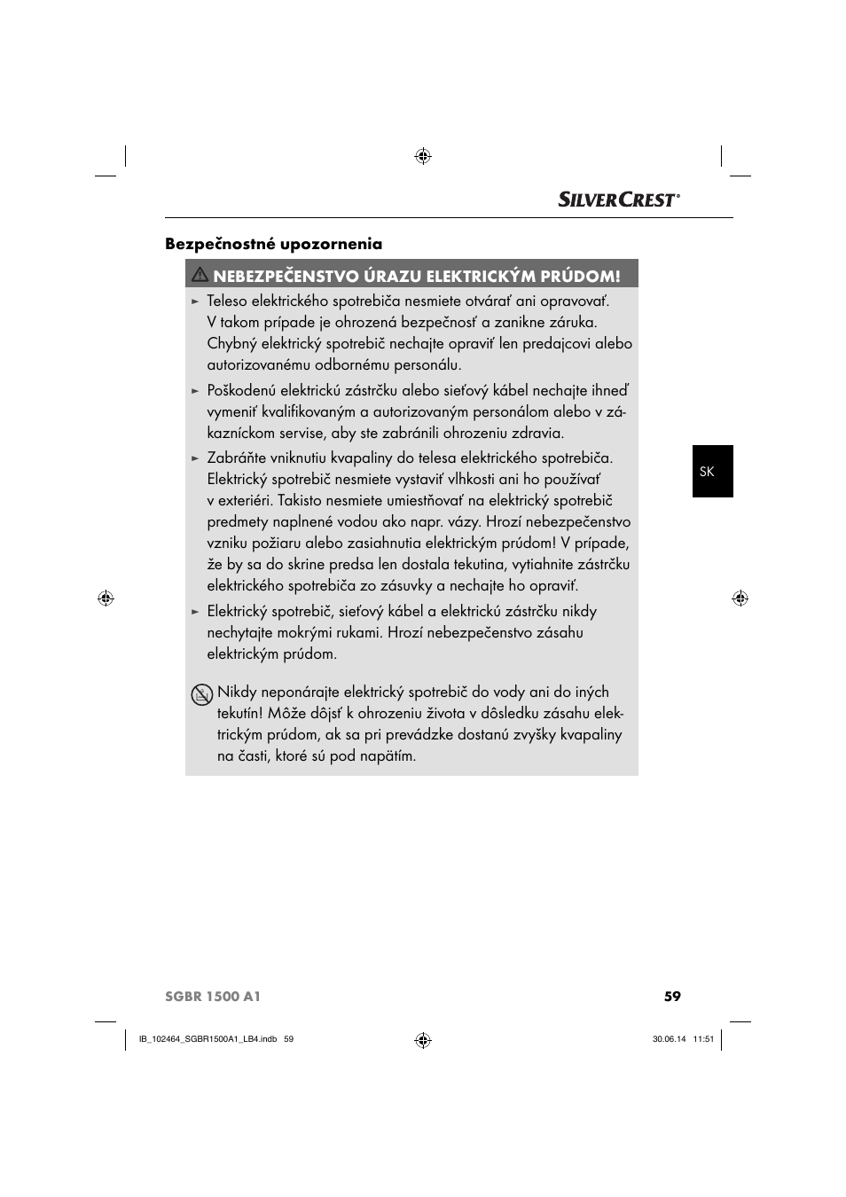 Silvercrest SGBR 1500 A1 User Manual | Page 62 / 88