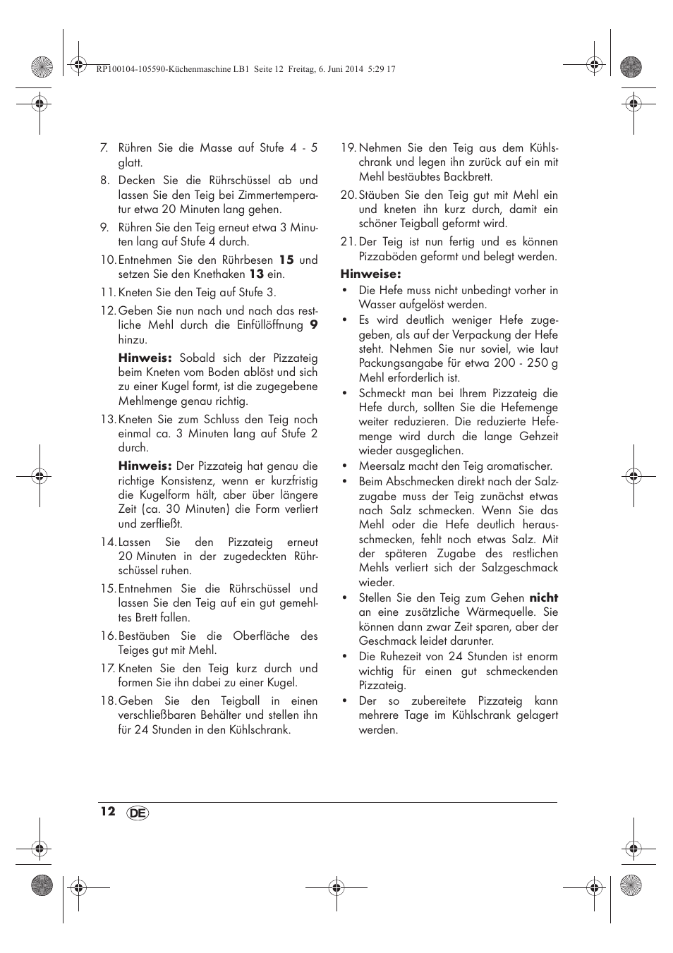 Silvercrest SKMP 1200 A2 User Manual | Page 14 / 74